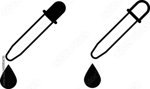 dropper icon. medical concept icons. Laboratory sign. Medicine drop symbol

