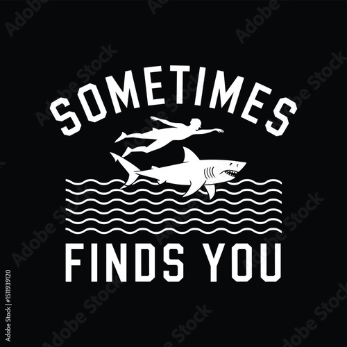 Swimmer and Shark A Tense Ocean Encounter
