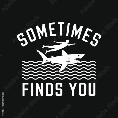 Swimmer and Shark A Tense Ocean Encounter