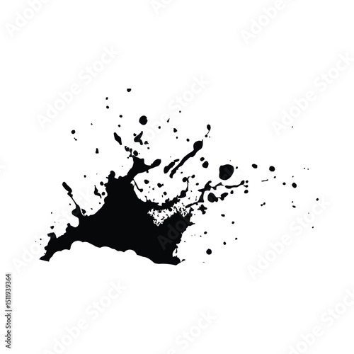 Abstract ink splash silhouette design
