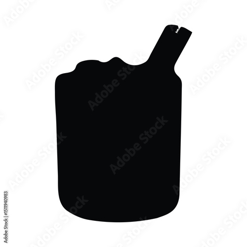 Spiced hot chocolate drink silhouette