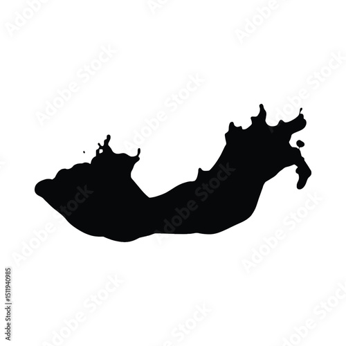Abstract ink blot shape silhouette