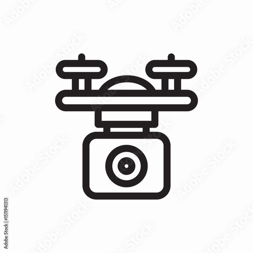 drone camera flying icon vector sign