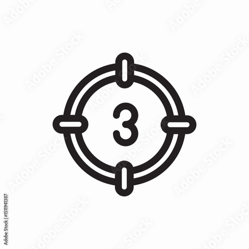 target aim icon vector sign