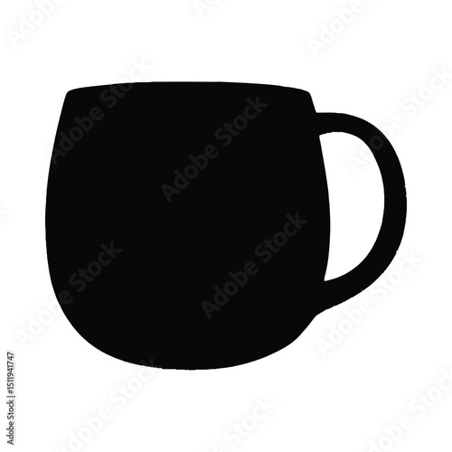 Simple mug silhouette graphic design