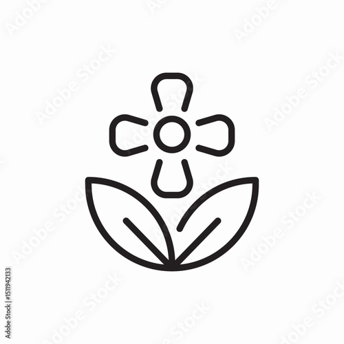 flower hand holding icon vector sign