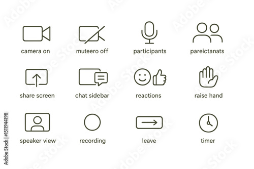 Virtual meeting controls for screen sharing and participant interaction