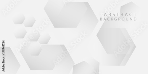 hexagon white geometric background with diamond and triangle shapes layered pattern design,eps10