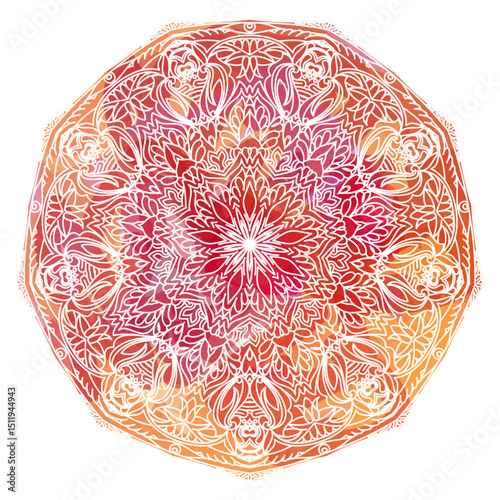 vector abstract pattern Mandala art. Clipart isolated on white background
