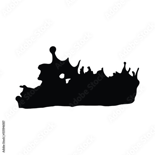 Abstract ink blot silhouette design
