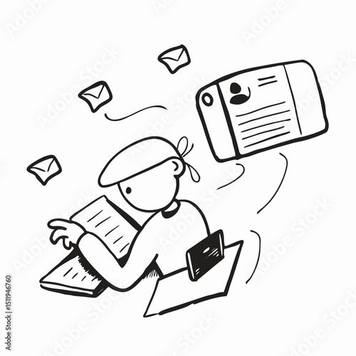 man with newspaper