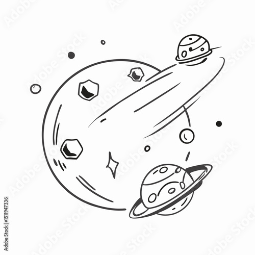 space rocket vector illustration