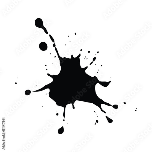 Abstract ink splash silhouette design