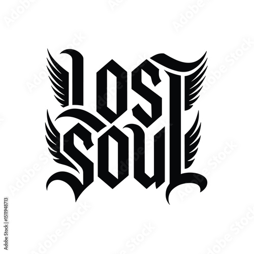 Intricate Gothic Design of Lost Soul Text