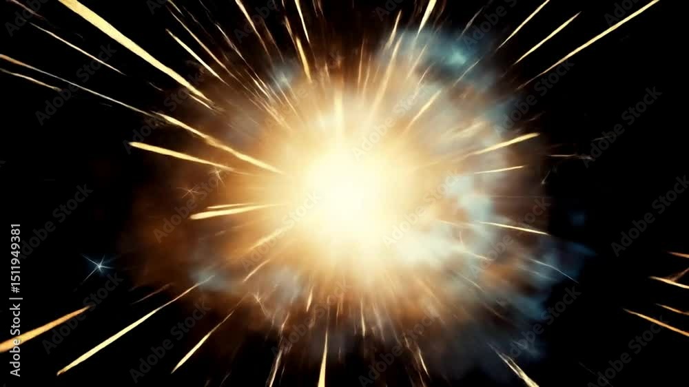 Radiant Sparkle Transparent Energy Burst - Abstract Motion Background