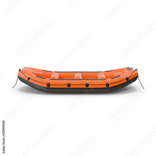 River Raft Generic Isolated on Transparent Background