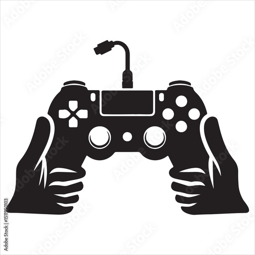 Gamer Hands Vector Illustration | Game Controller, Streaming, Console Icons Design