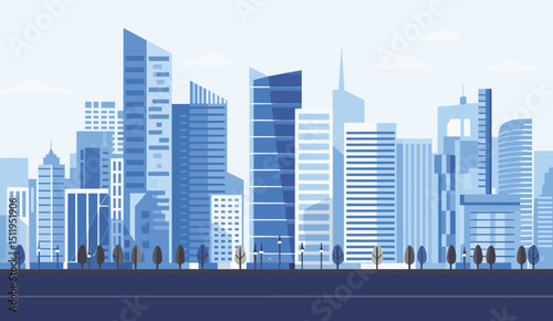 Abstract City Building Skyline
