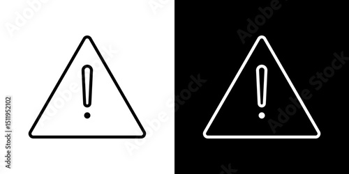 attention sign icon. Simple element illustration. outline and flat symbol design