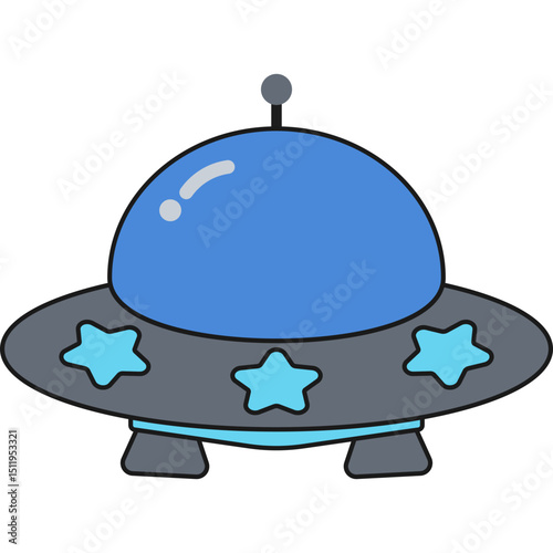 UFO Flat Illustration