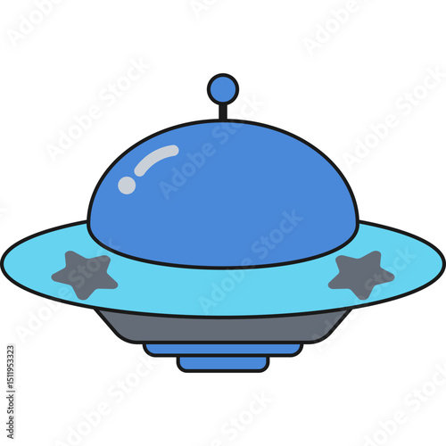 UFO Flat Illustration