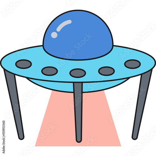 UFO Flat Illustration
