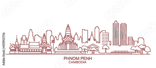 Phnom Penh Skyline Blending History and Modernity