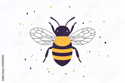 A stylized bee illustration