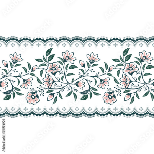 boder seamless lace floral background Seamless Lace Design