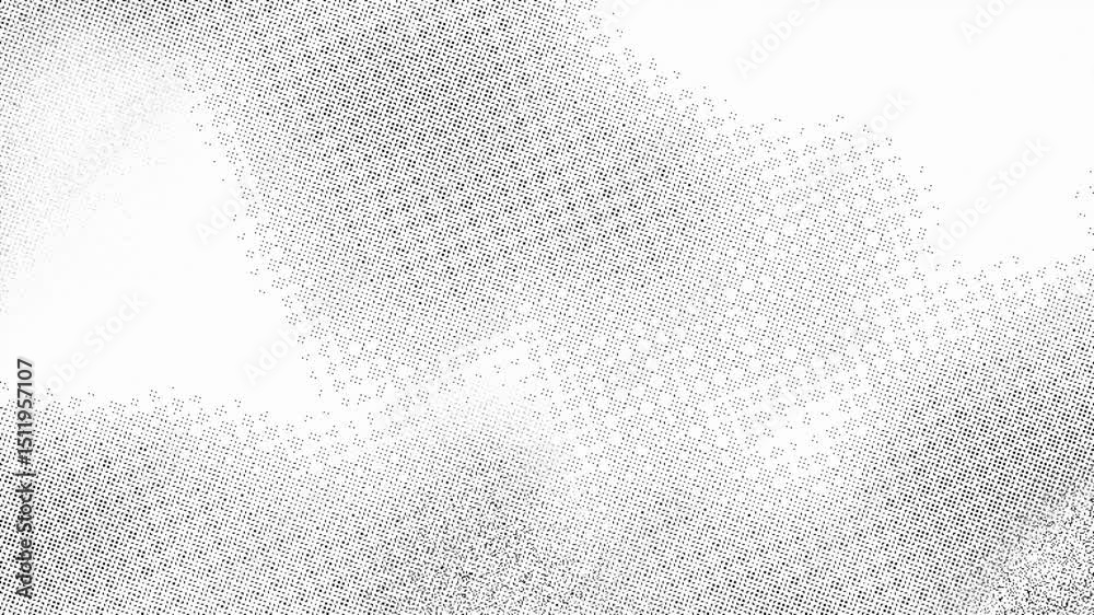 Monochromatic Dither Gradient Background with Grainy Noise Creating Textured Retro Digital Aesthetic