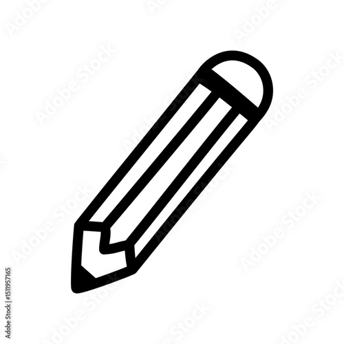 Pencil doodle icon with hand drawn design style
