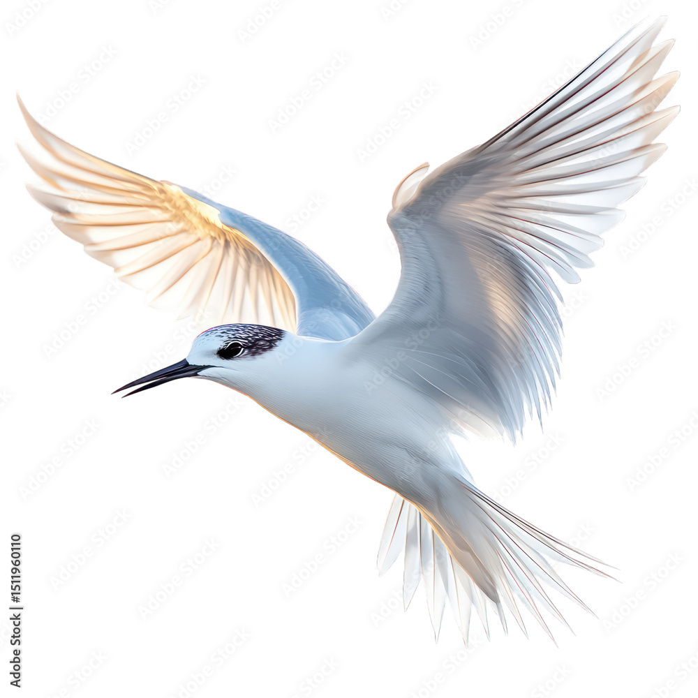 Naklejka premium Bird flying overhead isolated on transparent background