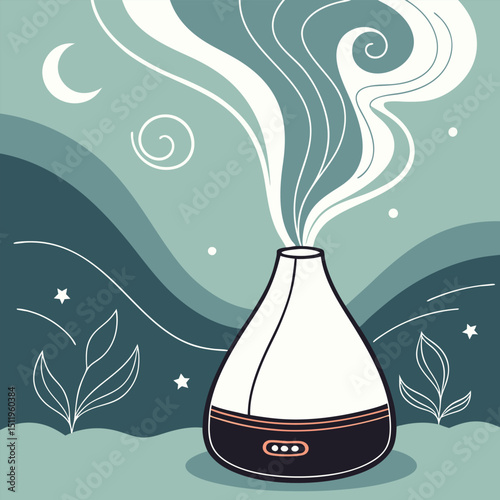Aromatherapy diffuser with abstract mist
