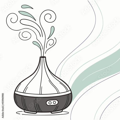 Aromatherapy diffuser with abstract mist