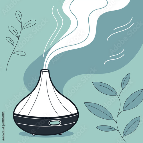 Aromatherapy diffuser with abstract mist