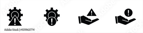 Risk management vector icons collection. Rick management icon
