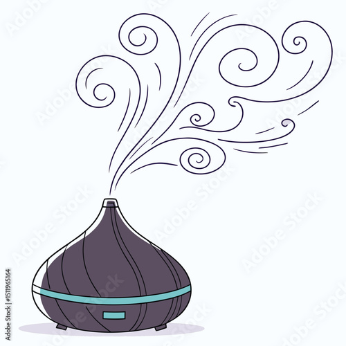 Aromatherapy diffuser with abstract mist
