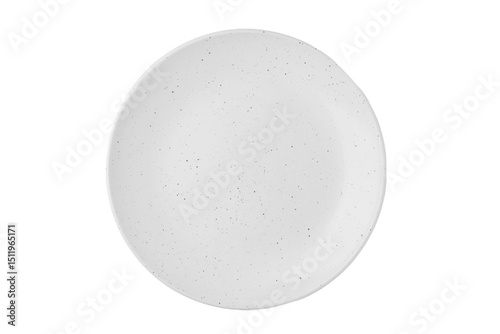 An empty plate on a isolated on transparent background