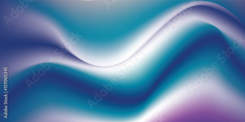 Curve Mesh gradient blur wallpaper. Modern light liquid color of wave blue sea ocean aquatic. Freeze cool winter temperature. Smooth sky vector white, blue, navy, turquoise, aqua template background.