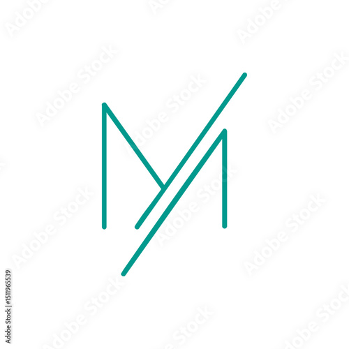 Modern style Letter M logo design