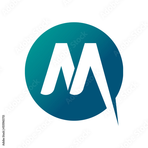 Modern style Letter M logo design