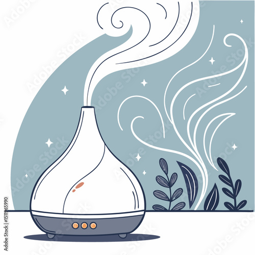Aromatherapy diffuser with abstract mist