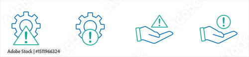 Risk management vector icons collection. Rick management icon
