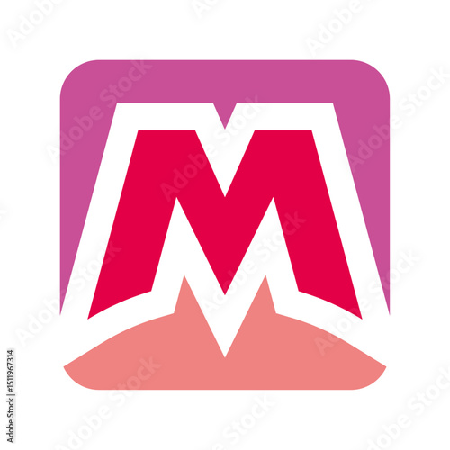 Modern style Letter M logo design