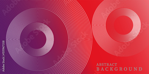 Abstract modern gradient horizontal template background. Trendy bright circle lines creative design. Minimal style graphic elements. Suit for poster, cover, banner, flyer, brochure, presentation