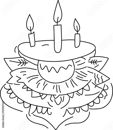 Mandala birthday cake