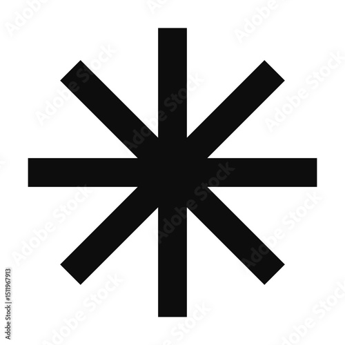 Double cross bold symbol - Christian flat style vector icon isolated