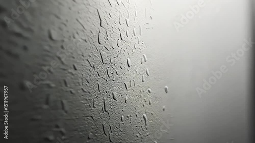 Water droplets on a wall
