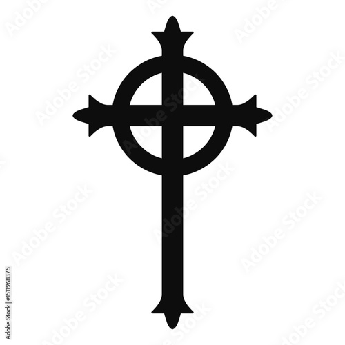 Presbyterian cross symbol - Christian flat style vector icon isolated