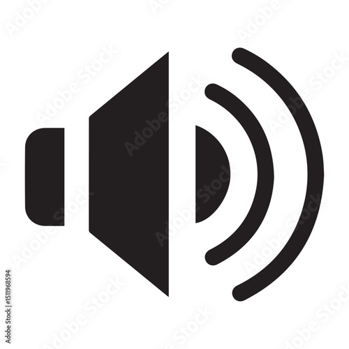 Speaker Icon with Sound Waves 
